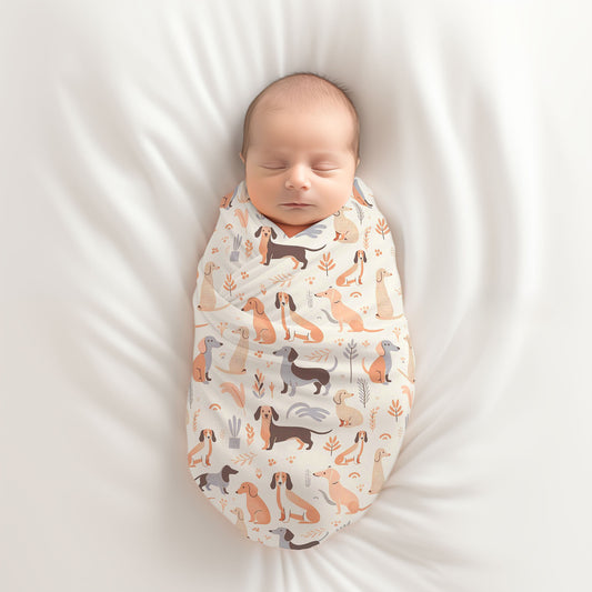 Dachshund Baby Swaddle Blanket for Newborn and Baby