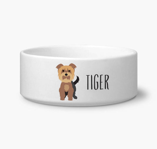 Personalize Yorkshire Terrier Dog Bowl