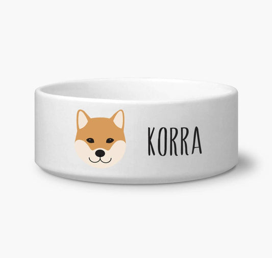 Personalize Shiba Inu Dog Bowl