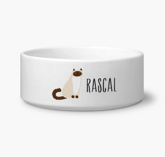 Personalize Ragdoll Cat Bowl